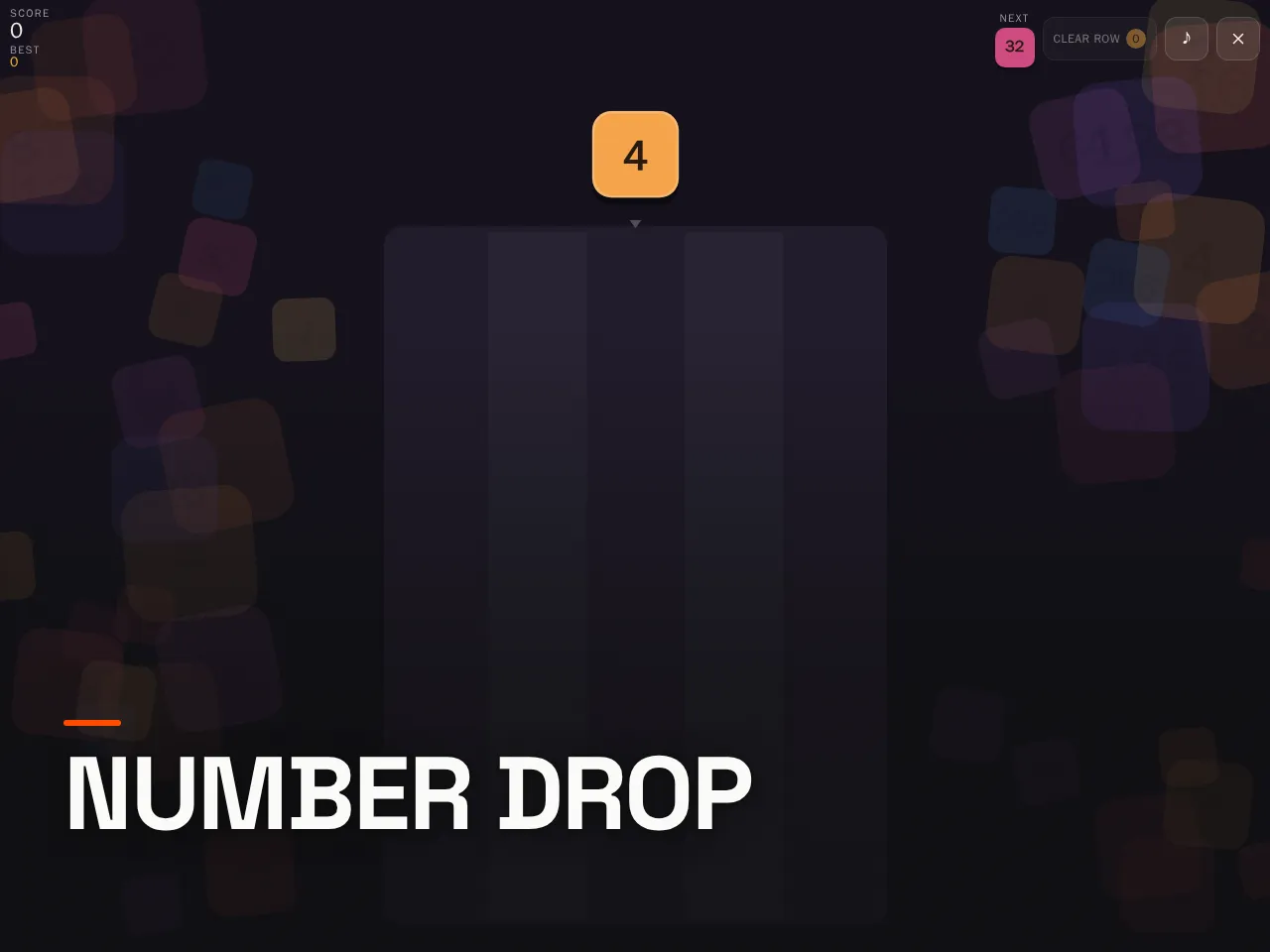 Screenshot of Number Drop